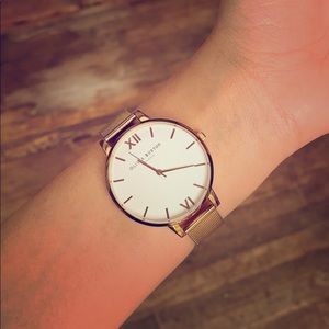 Olivia Burton Rose Gold Mesh Watch